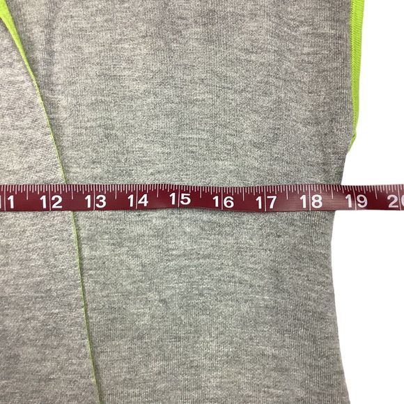 OST Knit Gray Green Open Front Long Oversize Sweater Vest Women's Size S Small - Picture 12 of 16